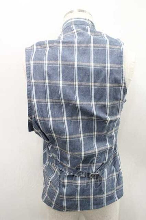 画像2: ヴィヴィアンウエストウッド MAN 中古 / /チェックベスト 44 青チェック  I-26-02-28-007-to-HD-ZI (2)
