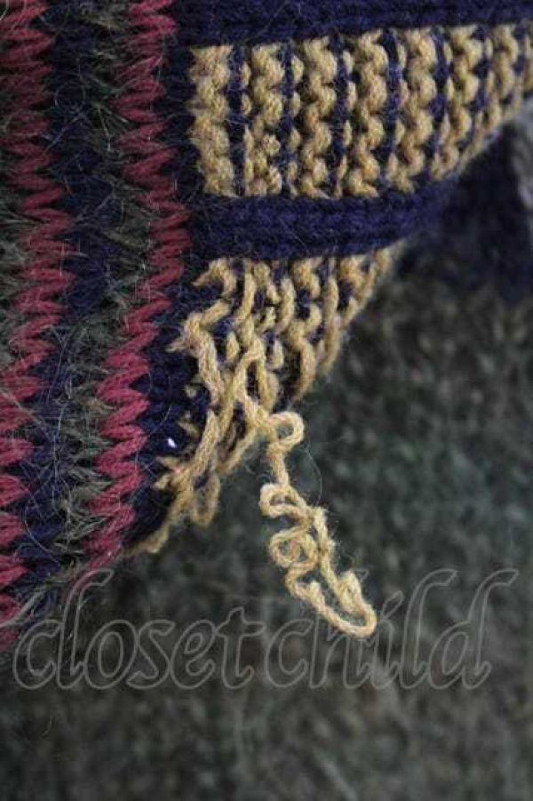 画像5: ヴィヴィアンウエストウッド MAN 中古 / SPECIAL KNITガウン  グリーンＸネイビーｘブラウン  I-26-02-28-001-co-HD-ZI (5)