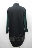 画像2: ヴィヴィアンウエストウッド MAN 中古 / LONG WORK シャツ 44 ブラック×グリーン  I-26-02-28-010-bl-IG-ZI (2)