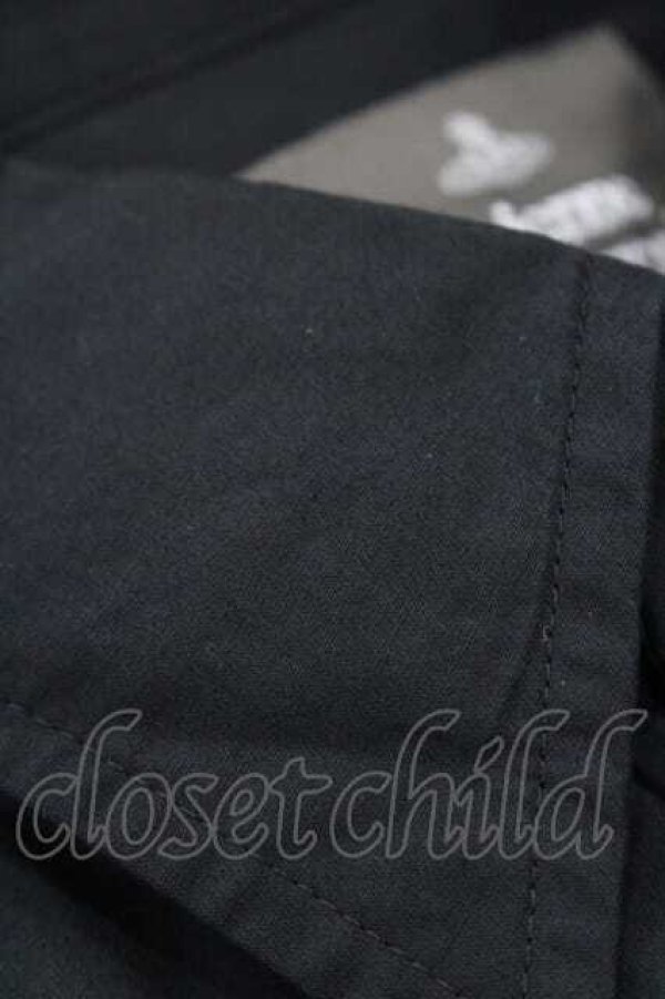 画像4: ヴィヴィアンウエストウッド MAN 中古 / LONG WORK シャツ 44 ブラック×グリーン  I-26-02-28-010-bl-IG-ZI (4)