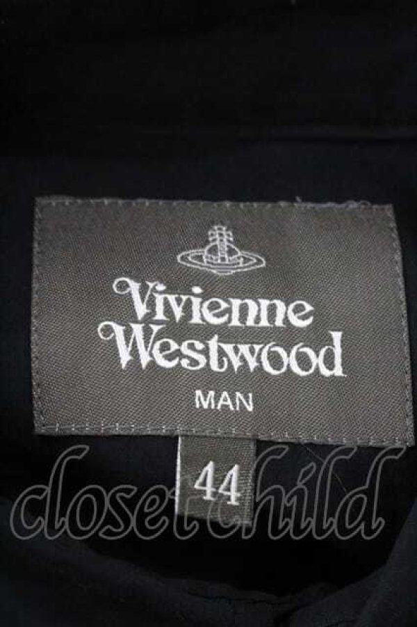 画像5: ヴィヴィアンウエストウッド MAN 中古 / LONG WORK シャツ 44 ブラック×グリーン  I-26-02-28-010-bl-IG-ZI (5)