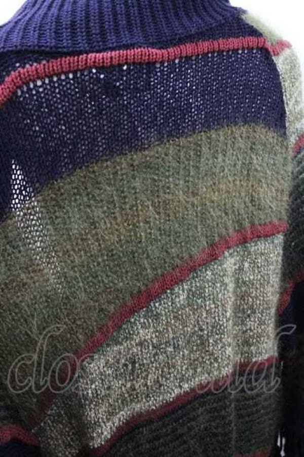画像6: ヴィヴィアンウエストウッド MAN 中古 / SPECIAL KNITガウン  グリーンＸネイビーｘブラウン  I-26-02-28-001-co-HD-ZI (6)