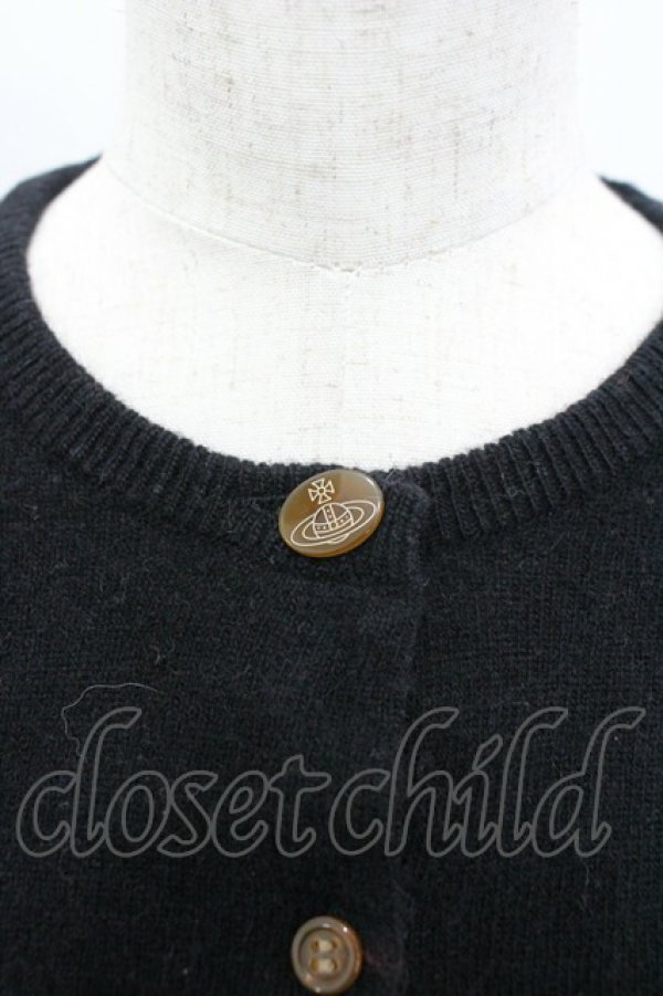 画像4: ヴィヴィアンウエストウッド 中古 / 単色オーブ刺繍 ニットカーディガン 3  I-26-03-29-022-to-HD-ZI (4)