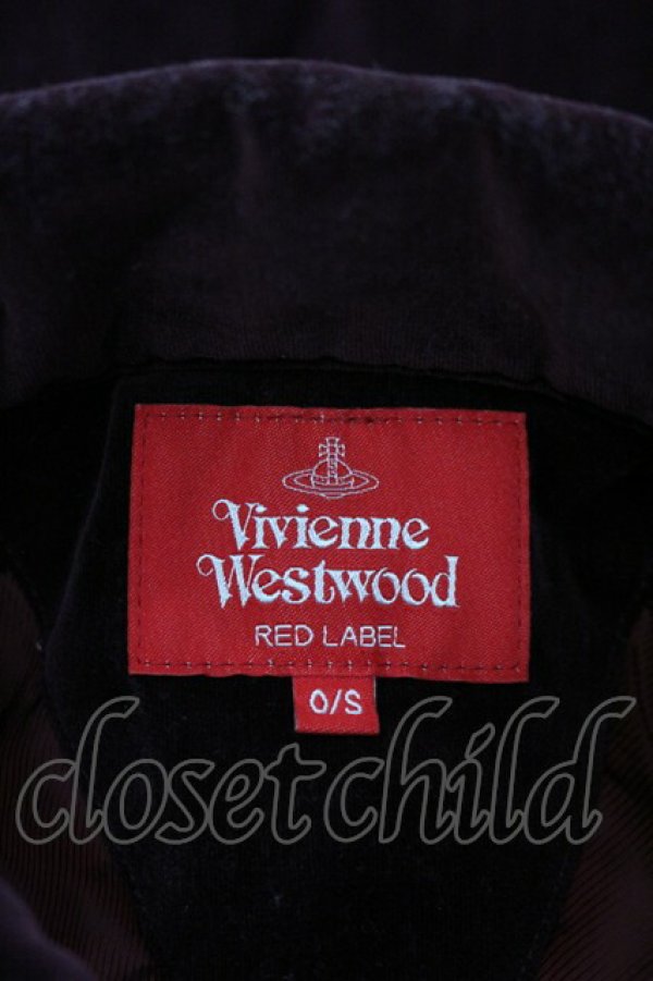画像4: ヴィヴィアンウエストウッド 中古 / 貫八別珍ハートブルゾン O/S ボルドー  I-26-03-29-028-jc-HD-ZI (4)
