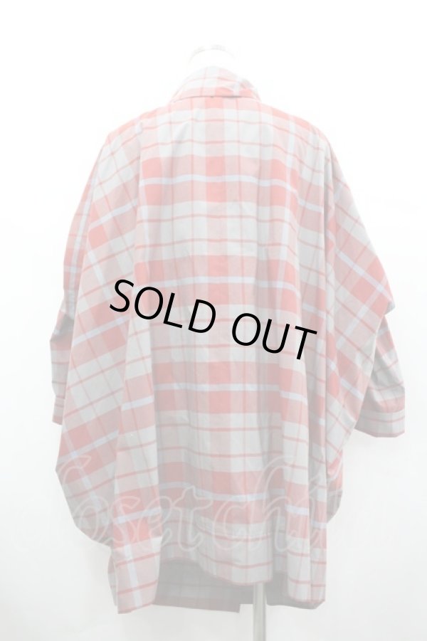 画像2: ヴィヴィアンウエストウッド 中古 / CHOICEチェックコート 2 赤Ｘサックス  I-26-03-29-030-co-HD-ZI (2)