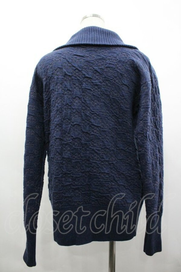 画像2: ヴィヴィアンウエストウッド 中古 / 刺繍ニットジャケット 2 ネイビー  I-26-03-29-033-jc-HD-ZI (2)