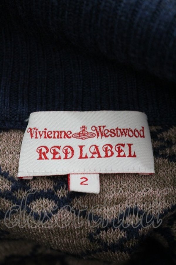 画像4: ヴィヴィアンウエストウッド 中古 / 刺繍ニットジャケット 2 ネイビー  I-26-03-29-033-jc-HD-ZI (4)
