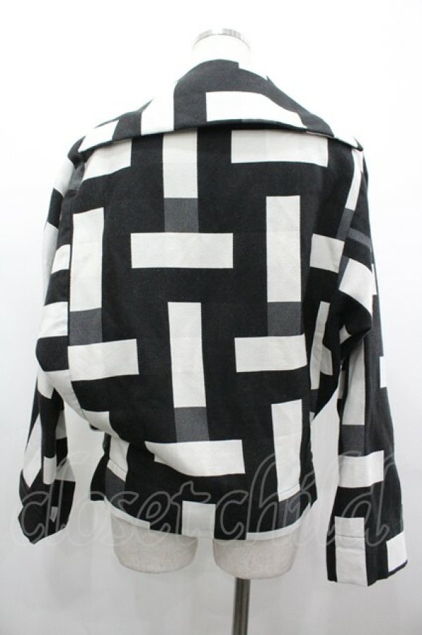 画像2: ヴィヴィアンウエストウッド 中古 / CHOICEチェックジャケット 3 黒Ｘ白チェック  I-26-03-29-035-jc-HD-ZI (2)