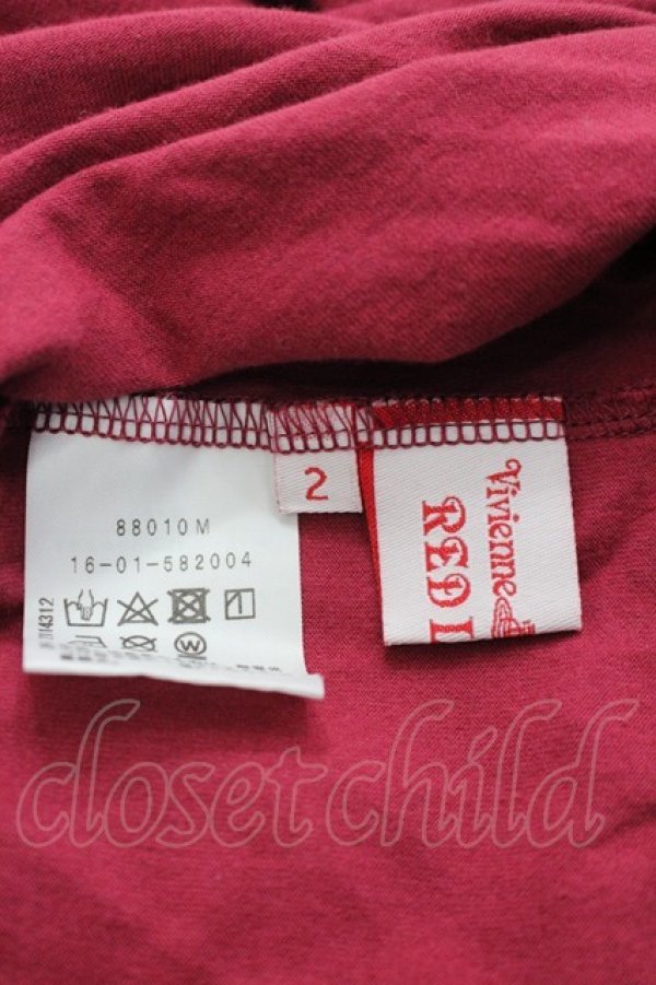 画像4: ヴィヴィアンウエストウッド 中古 / 騙シ絵ネックレスプリントワンピース 2 赤Ｘ黒  I-26-03-29-041-op-HD-ZI (4)