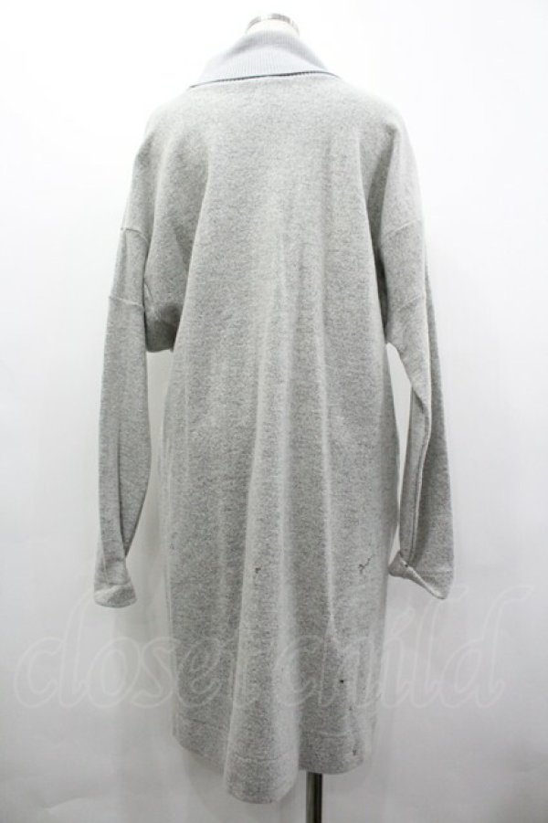 画像2: ヴィヴィアンウエストウッド 中古 / ストライプ襟単色オーブ刺繍ニットワンピース 2  I-26-03-29-048-op-HD-ZI (2)