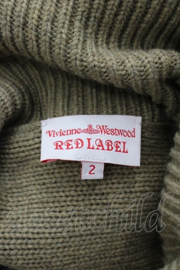 画像4: ヴィヴィアンウエストウッド 中古 / ハイネックニットオーブ刺繍ワンピース 2 ベージュ  I-26-03-29-051-op-HD-ZI (4)