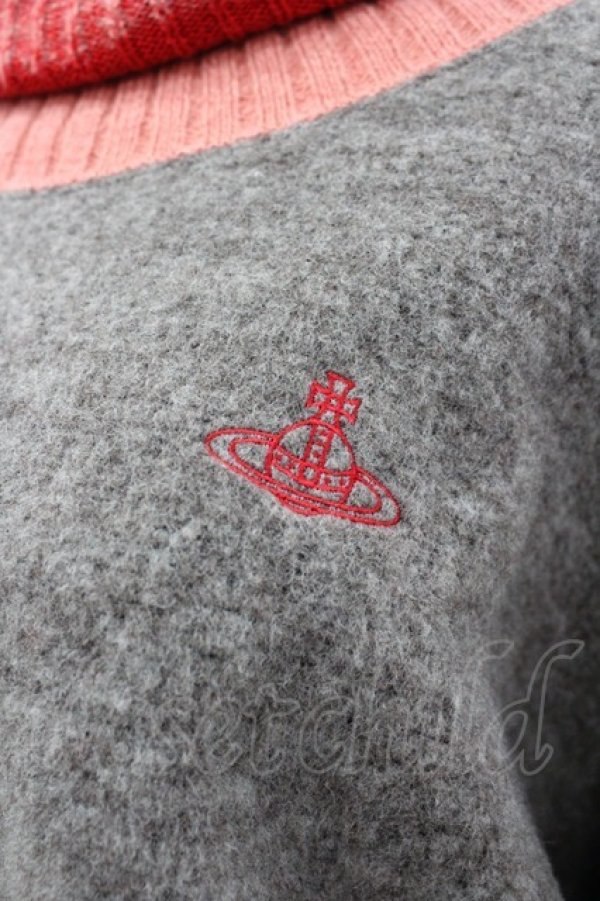 画像3: ヴィヴィアンウエストウッド 中古 / ハイネックニットオーブ刺繍ワンピース O/S  I-26-03-29-052-op-HD-ZI (3)