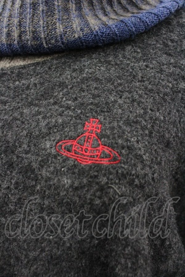 画像3: ヴィヴィアンウエストウッド 中古 / ハイネックニットオーブ刺繍ワンピース O/S  I-26-03-29-053-op-HD-ZI (3)