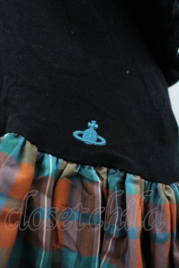 画像3: ヴィヴィアンウエストウッド 中古 / チェック切リ替エワンピース 2 黒チェック  I-26-03-29-055-op-HD-ZI (3)