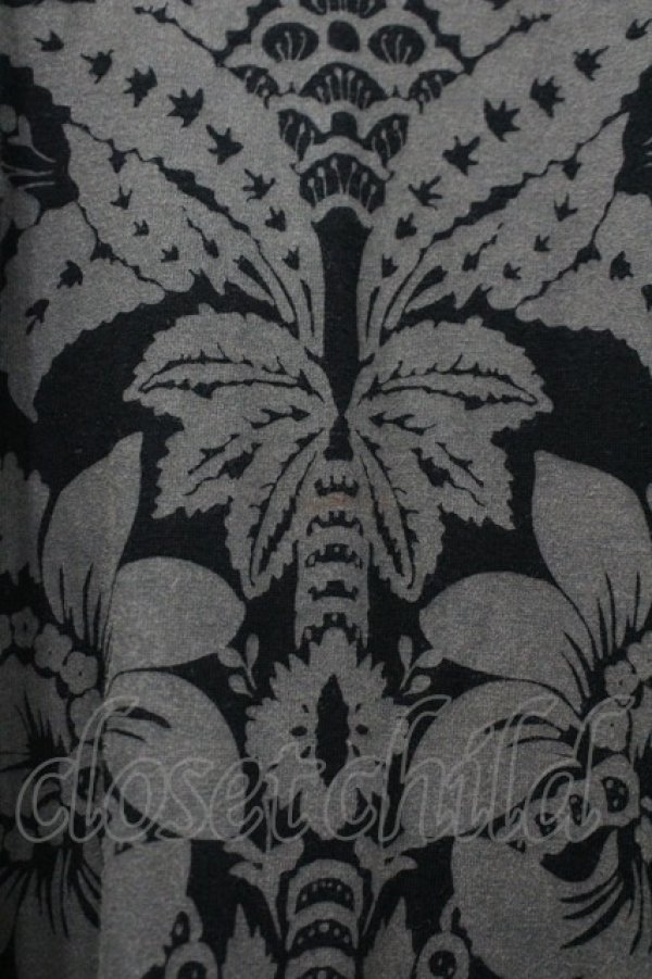 画像3: ヴィヴィアンウエストウッド 中古 / ボタニカル柄半袖ワンピース 2 黒Ｘグレー  I-26-03-29-056-op-HD-ZI (3)