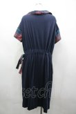 画像2: ヴィヴィアンウエストウッド 中古 / チェック襟半袖カットワンピース 2 ネイビーチェック  I-26-03-29-067-op-HD-ZI (2)