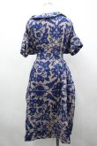 画像2: ヴィヴィアンウエストウッド 中古 / 総柄半袖ワンピース 2 ベージュＸネイビー  I-26-03-29-069-op-HD-ZI (2)