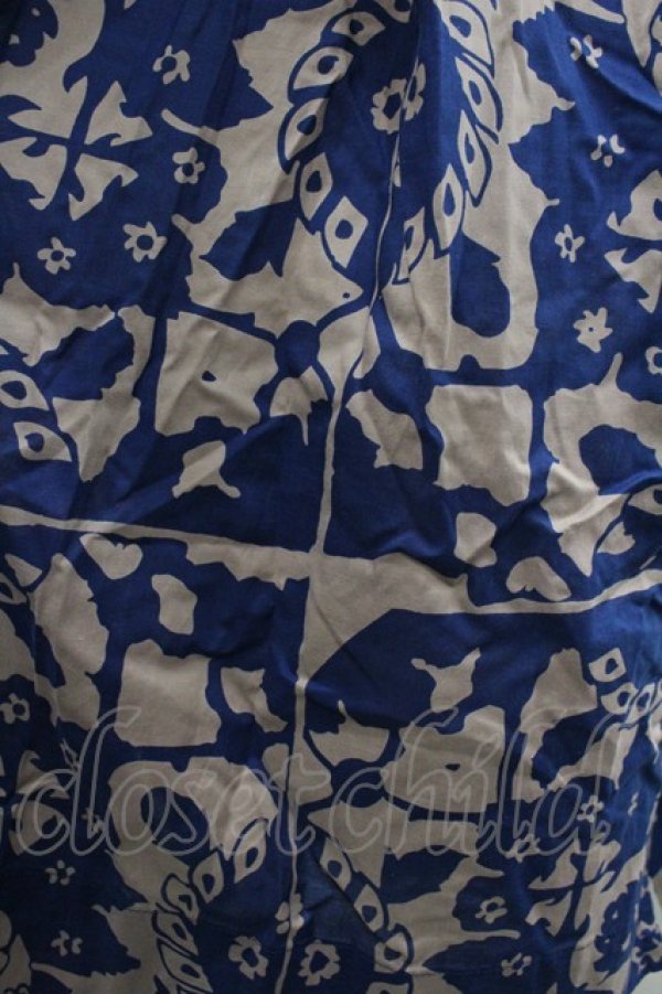 画像3: ヴィヴィアンウエストウッド 中古 / 総柄半袖ワンピース 2 ベージュＸネイビー  I-26-03-29-069-op-HD-ZI (3)