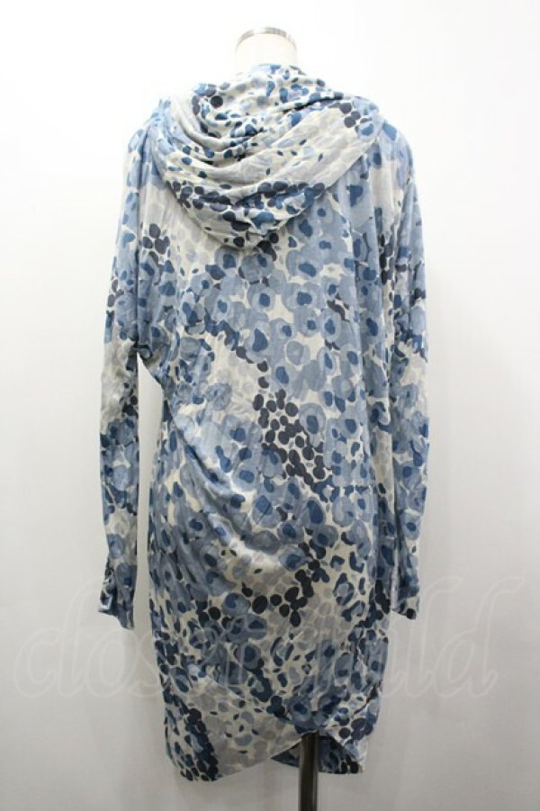 画像2: ヴィヴィアンウエストウッド 中古 / フラワーフードカットワンピース 2 アイボリーＸ青  I-26-03-29-072-op-HD-ZI (2)