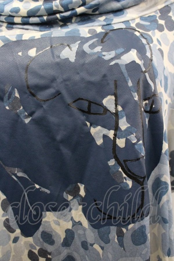 画像3: ヴィヴィアンウエストウッド 中古 / フラワーフードカットワンピース 2 アイボリーＸ青  I-26-03-29-072-op-HD-ZI (3)