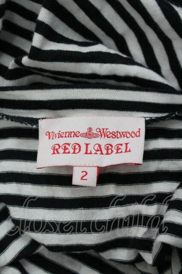 画像4: ヴィヴィアンウエストウッド 中古 / シルエットボーダーワンピース 2 黒Ｘ白  I-26-03-29-073-op-HD-ZI (4)