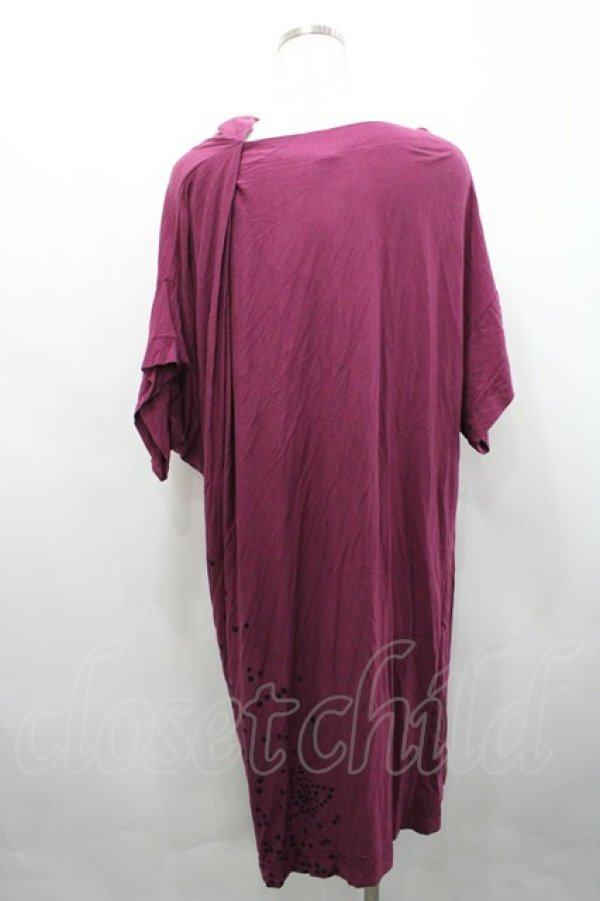 画像2: ヴィヴィアンウエストウッド 中古 / オーブドット半袖カットワンピース 2 パープル  I-26-03-29-074-op-HD-ZI (2)