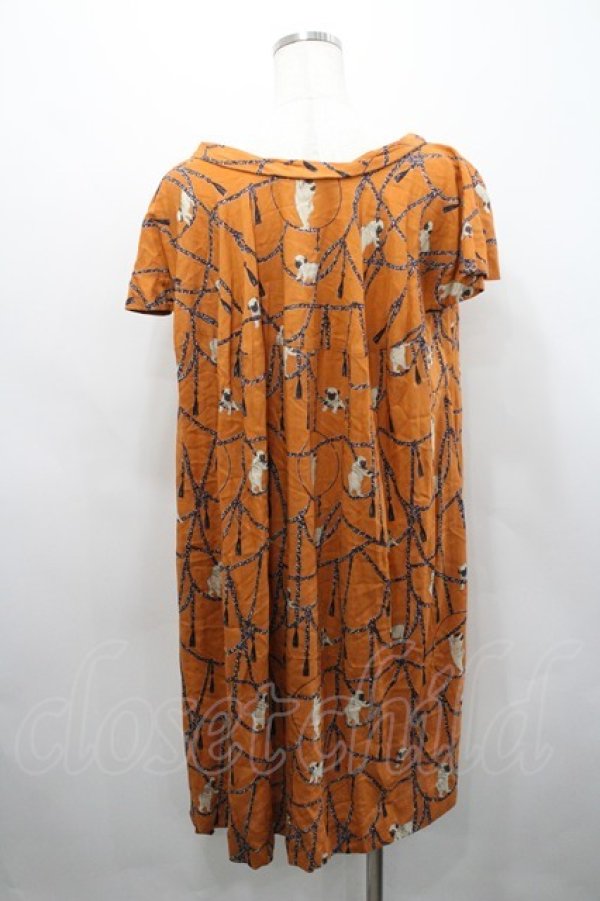 画像2: ヴィヴィアンウエストウッド 中古 / スインキングパグカットソーワンピ 2 オレンジ  I-26-03-29-076-op-HD-ZI (2)