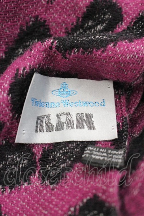 画像4: ヴィヴィアンウエストウッド 中古 / レオパードマフラー  パープル  I-26-03-29-011-gd-HD-ZI (4)