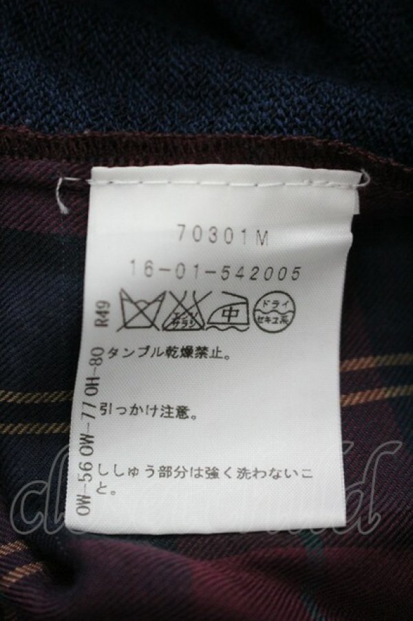 画像5: ヴィヴィアンウエストウッド 中古 / ハートワッペン半袖ニットワンピース 2 ネイビー  I-26-03-29-083-op-HD-ZI (5)