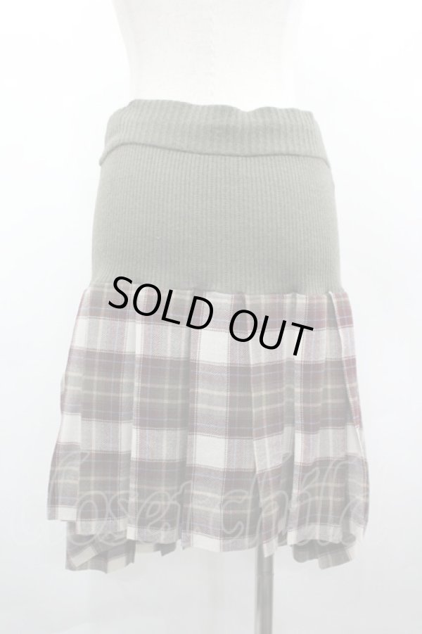 画像2: ヴィヴィアンウエストウッド 中古 / ニットチェック切リ替エスカート 2  I-26-03-29-090-sk-HD-ZI (2)