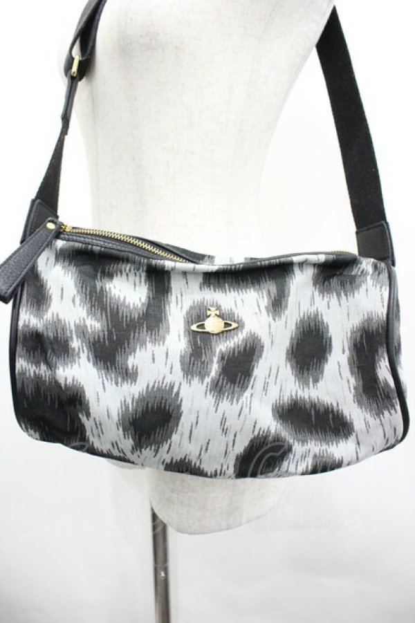 画像2: ヴィヴィアンウエストウッド 中古 / レオパードショルダーバッグ  黒  I-26-03-29-013-ba-HD-ZI (2)