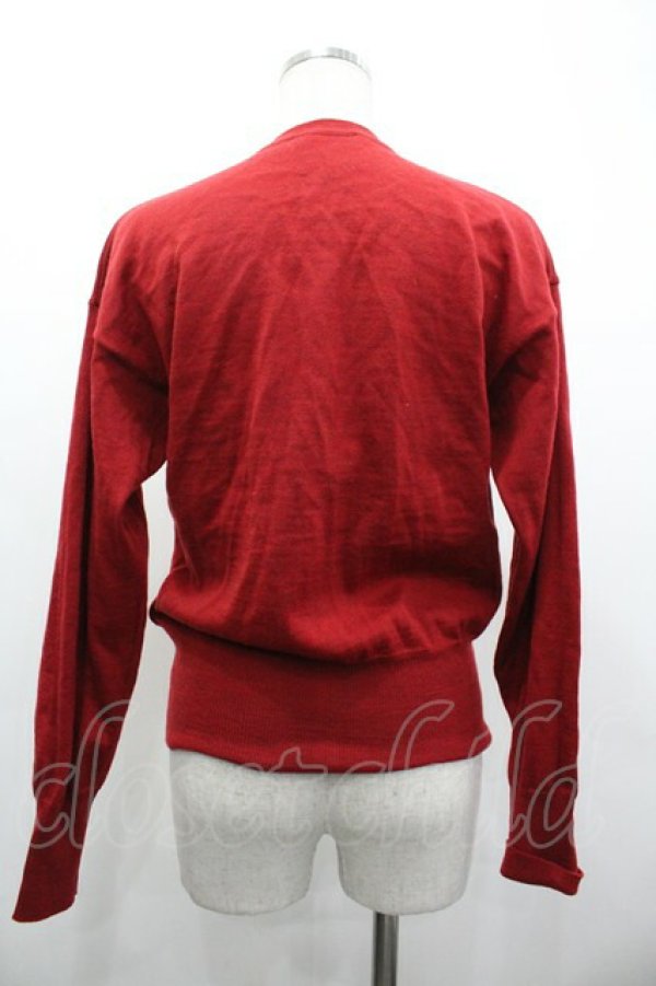 画像2: ヴィヴィアンウエストウッド 中古 / カラーオーブ刺繍ニットカーディガン M 赤  I-26-03-29-020-to-HD-ZI (2)