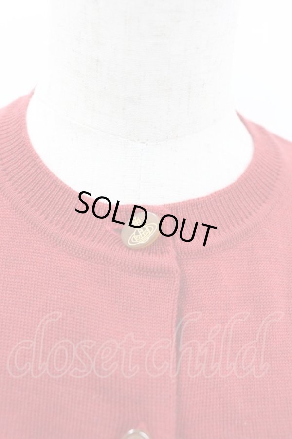 画像4: ヴィヴィアンウエストウッド 中古 / カラーオーブ刺繍ニットカーディガン M 赤  I-26-03-29-020-to-HD-ZI (4)