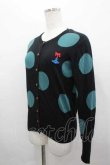 画像2: ヴィヴィアンウエストウッド 中古 / リボンオーブ刺繍スポット柄ニットカーディガン 2 黒  I-26-04-22-023-to-HD-ZI (2)