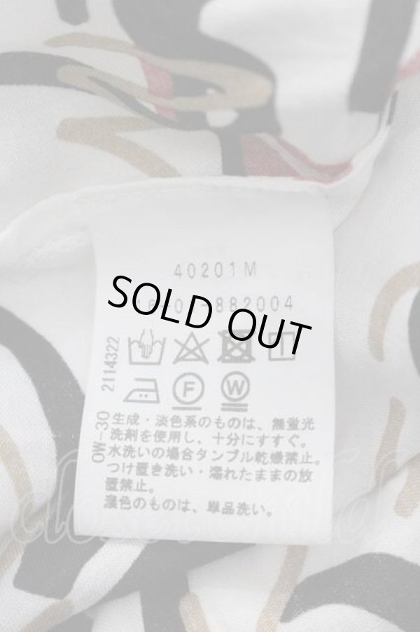 画像5: ヴィヴィアンウエストウッド 中古 / 総柄半袖シャツ 3 白Ｘ黒Ｘ赤  I-26-04-22-003-bl-HD-ZI (5)