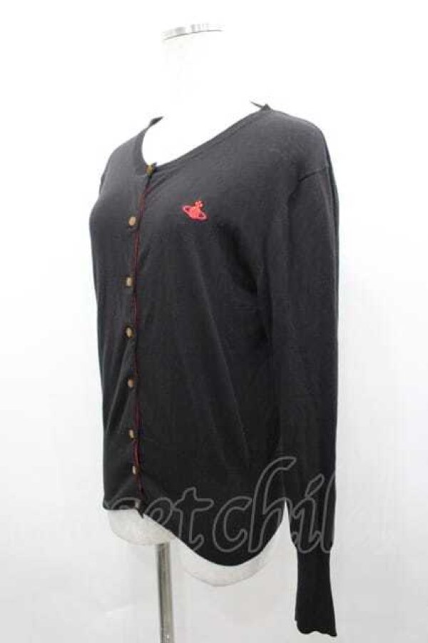 画像2: ヴィヴィアンウエストウッド 中古 / 単色オーブ刺繍 ニットカーディガン 3  I-26-04-22-027-to-HD-ZI (2)