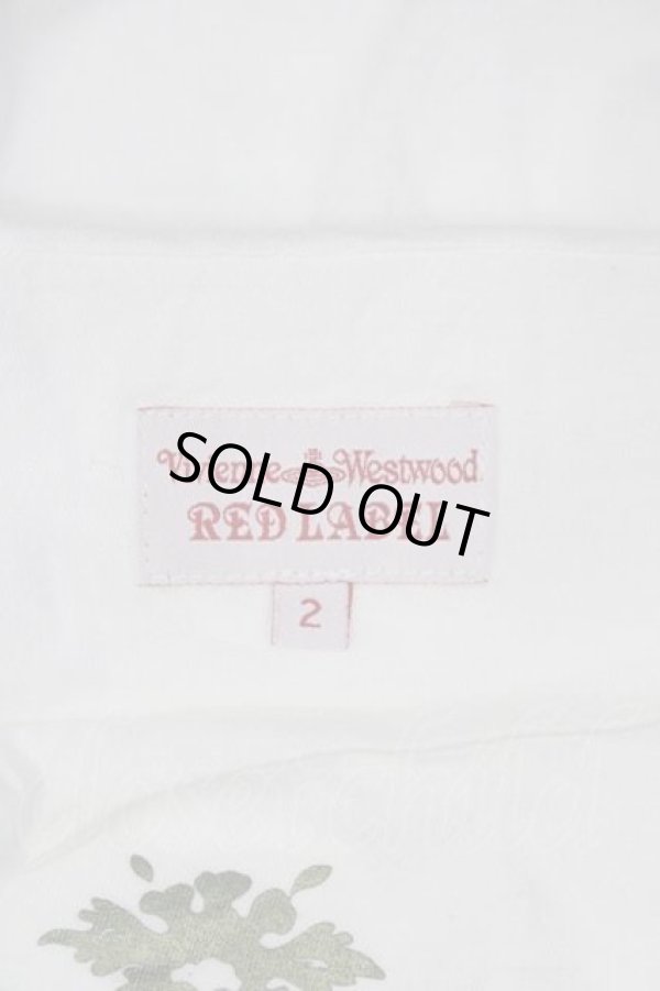 画像4: ヴィヴィアンウエストウッド 中古 / ボタニカルオーブプリント半袖カットソー 2 白Ｘ緑  I-26-04-22-030-to-HD-ZI (4)