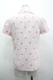 画像2: ヴィヴィアンウエストウッド 中古 / オーブ総柄半袖シャツ 3 ピンクｘ白  I-26-04-22-004-bl-HD-ZI (2)