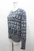 画像2: ヴィヴィアンウエストウッド 中古 / CHOICE単色オーブ刺繍総柄ニットカーディガン 3  I-26-04-22-033-to-HD-ZI (2)