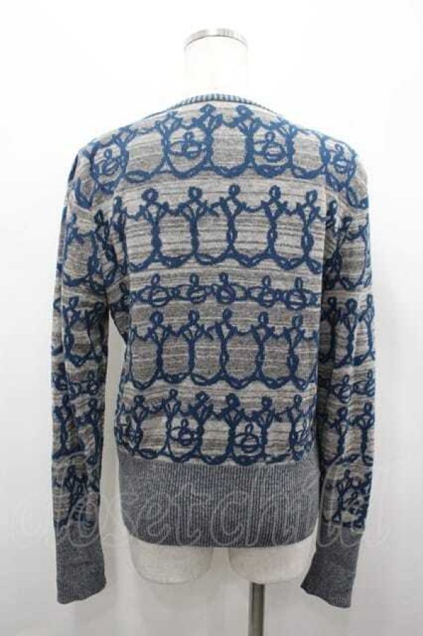 画像3: ヴィヴィアンウエストウッド 中古 / CHOICE単色オーブ刺繍総柄ニットカーディガン 3  I-26-04-22-033-to-HD-ZI (3)