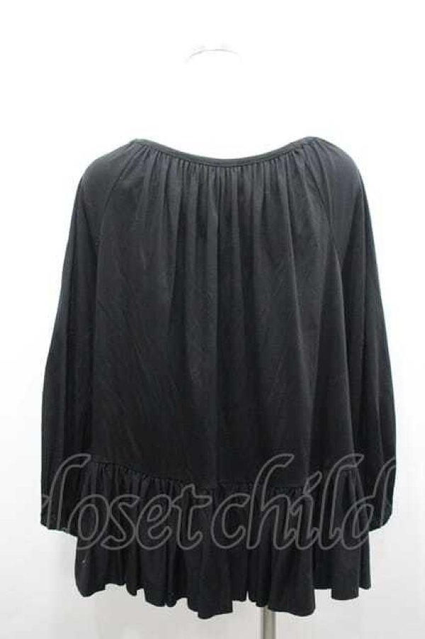 画像3: ヴィヴィアンウエストウッド 中古 / 単色オーブ刺繍裾フリルカットソー 2 黒  I-26-04-22-034-to-HD-ZI (3)