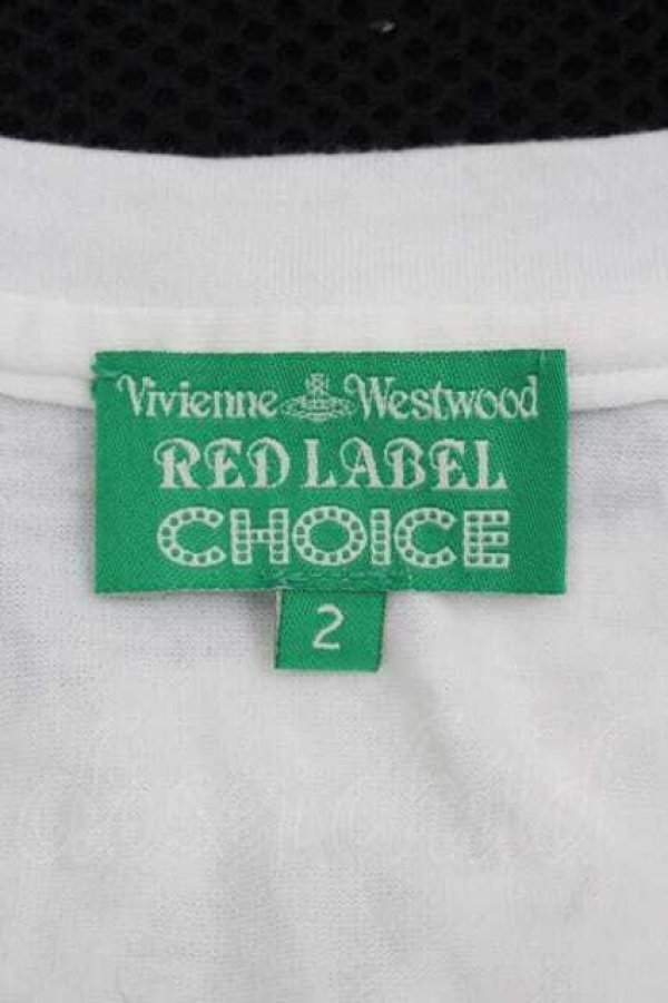 画像4: ヴィヴィアンウエストウッド 中古 / CHOICEオーブ刺繍カットソー 2 白Ｘ緑  I-26-04-22-035-to-HD-ZI (4)