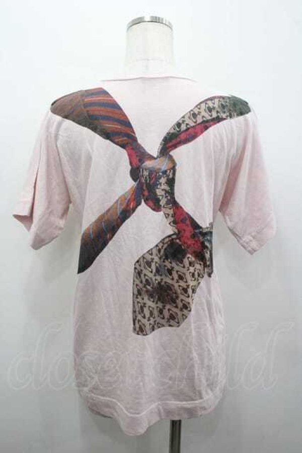 画像3: ヴィヴィアンウエストウッド 中古 / バンダナptTシャツ 3 ピンク  I-26-04-22-036-ts-HD-ZI (3)