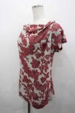 画像2: ヴィヴィアンウエストウッド 中古 / フラワー総柄半袖カットソー 3 グレーＸ赤  I-26-04-22-040-to-HD-ZI (2)