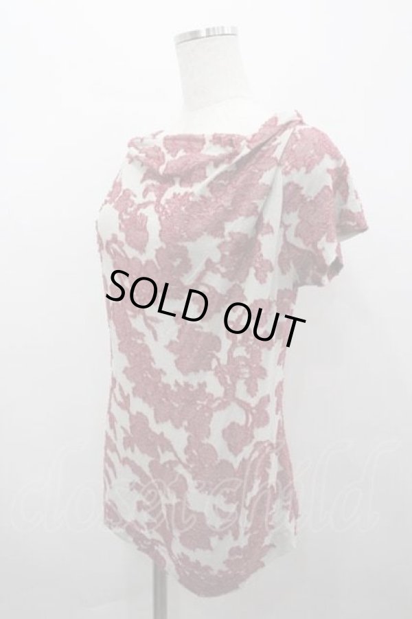 画像2: ヴィヴィアンウエストウッド 中古 / フラワー総柄半袖カットソー 3 グレーＸ赤  I-26-04-22-040-to-HD-ZI (2)