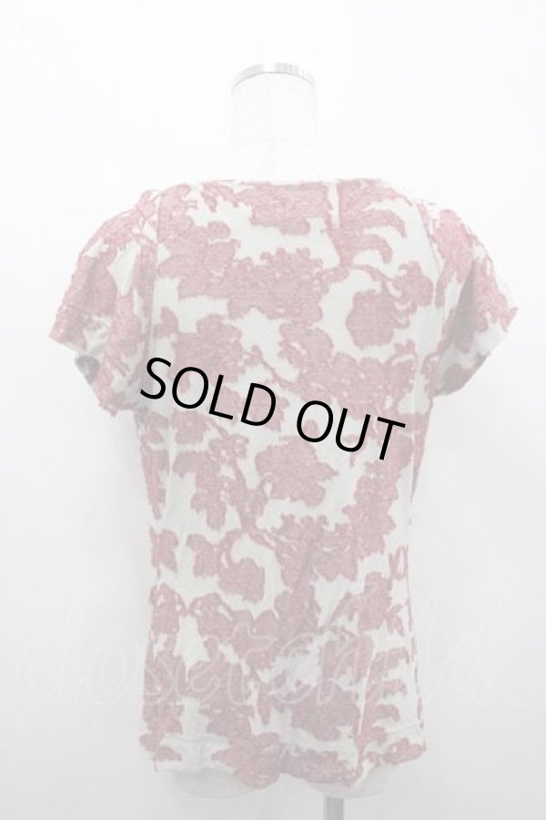 画像3: ヴィヴィアンウエストウッド 中古 / フラワー総柄半袖カットソー 3 グレーＸ赤  I-26-04-22-040-to-HD-ZI (3)