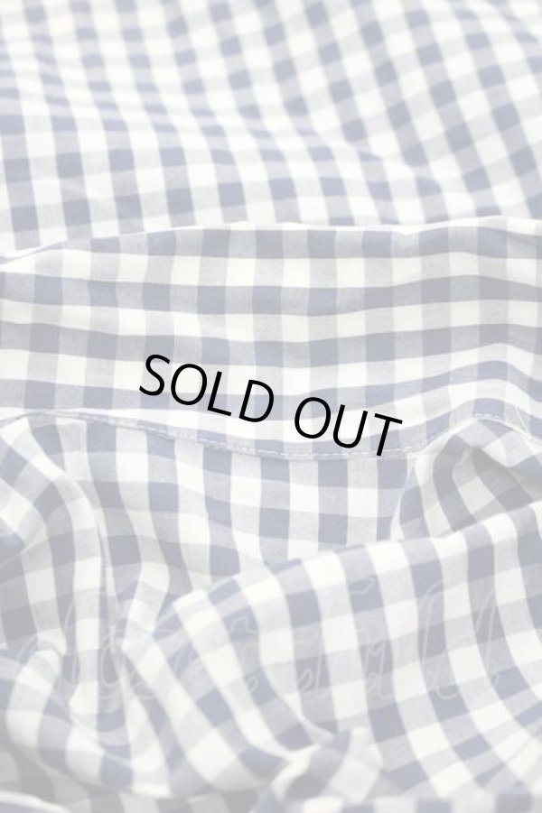 画像4: ヴィヴィアンウエストウッド 中古 / ギンガムチェック半袖シャツ 3 ネイビーＸ白チェック  I-26-04-22-005-bl-HD-ZI (4)
