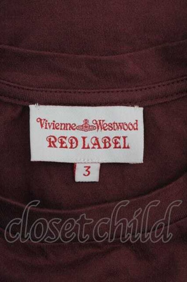 画像4: ヴィヴィアンウエストウッド 中古 / ウサギプリント半袖カットソー 3 ボルドー  I-26-04-22-045-to-HD-ZI (4)