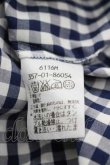画像6: ヴィヴィアンウエストウッド 中古 / ギンガムチェック半袖シャツ 3 ネイビーＸ白チェック  I-26-04-22-005-bl-HD-ZI (6)
