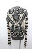 画像3: ヴィヴィアンウエストウッド 中古 / 花柄ニットカーデイガン 2 アイボリーＸ黒  I-26-04-22-055-to-HD-ZI (3)
